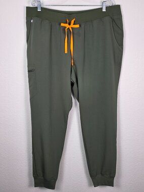 NWT FIGS Zamora Jogger Scrub Pants Olive Green 3XLT Tall Plus Size